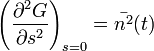 \left(\frac{\partial^{2}G}{\partial s^{2}}\right)_{s=0}=\bar{n^{2}}(t)